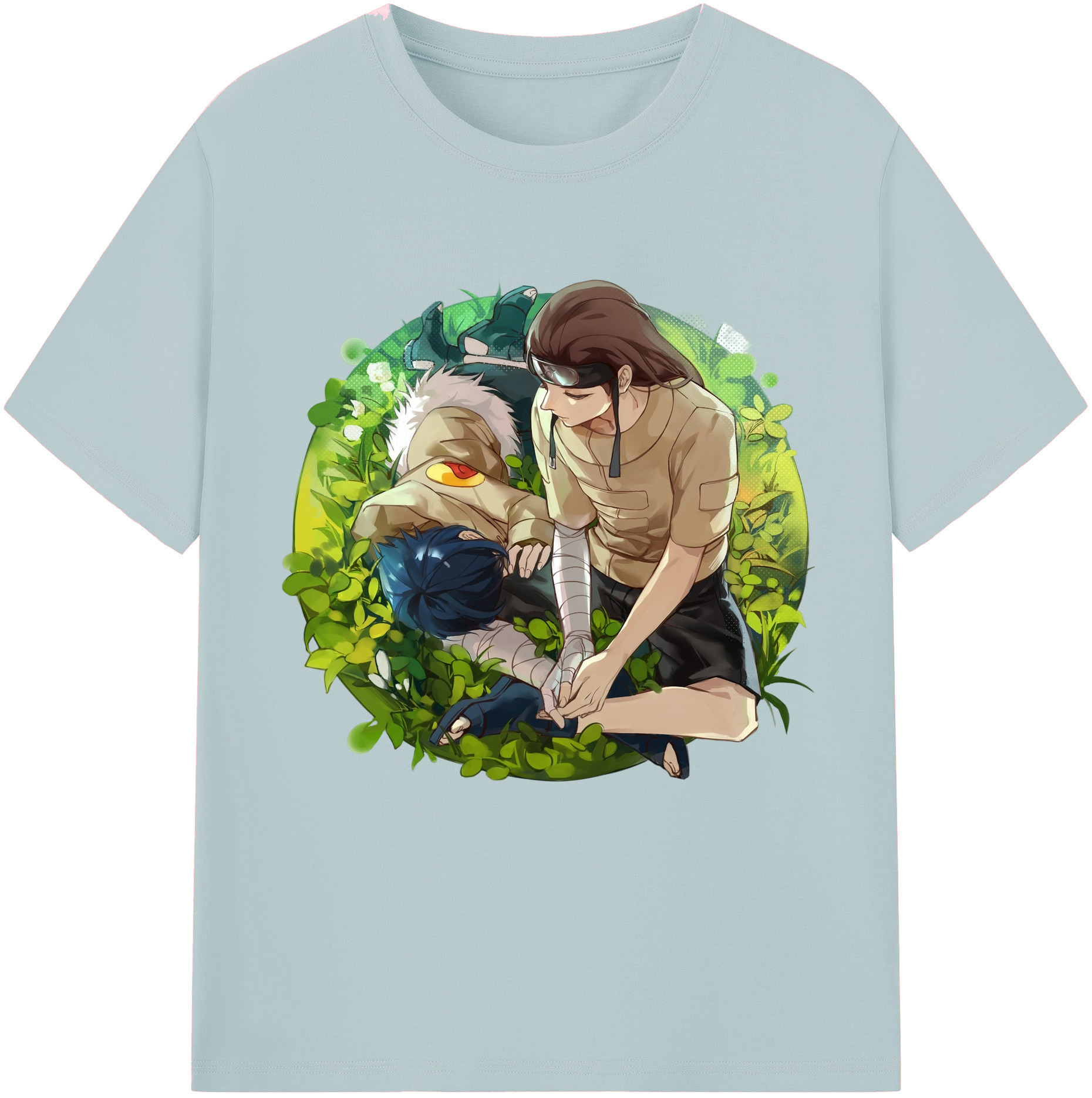 （画像用） NARUTO -ナルト- 日向ネジ Hyūga Neji 綿100％半袖Tシャツ（フロントプリント）